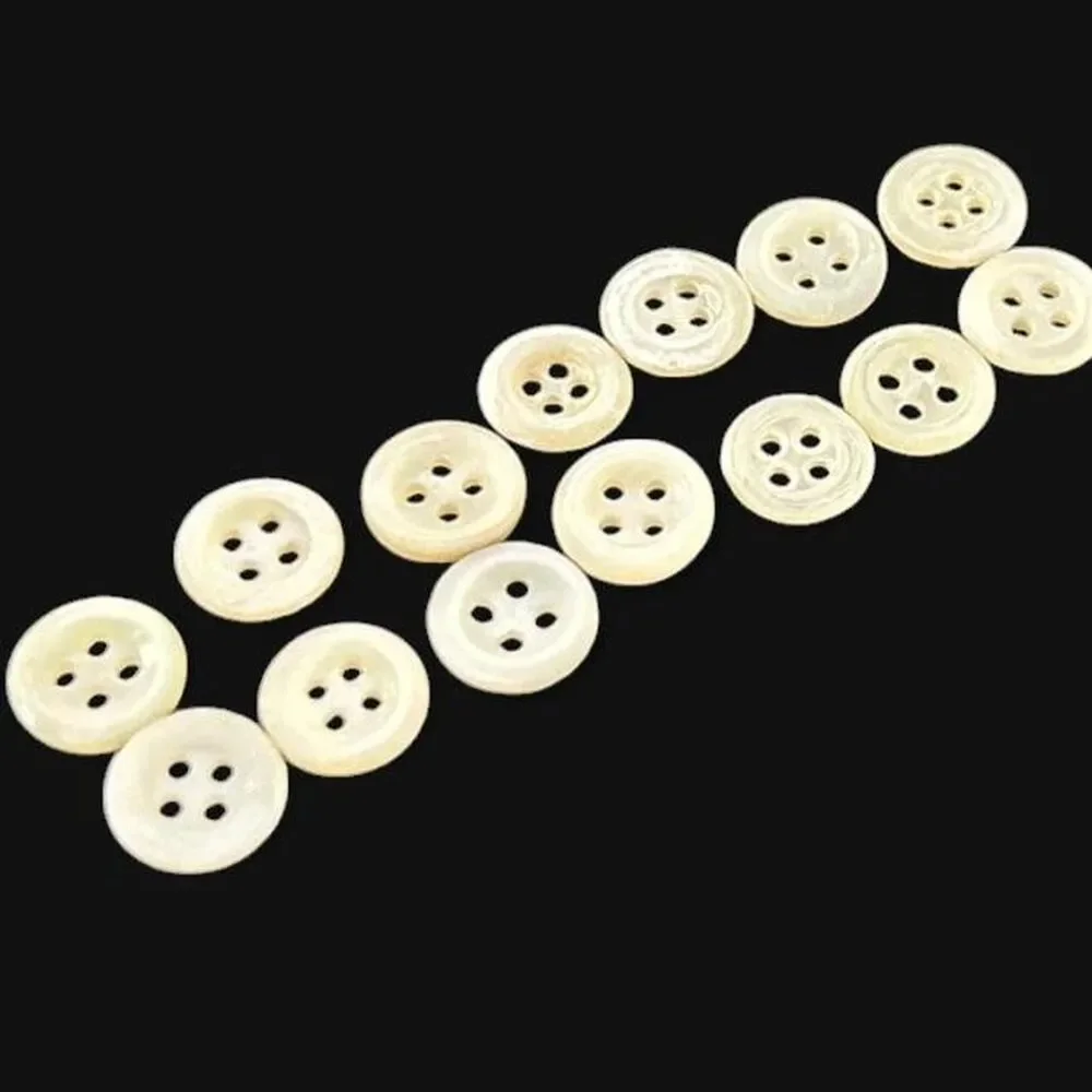 Lot of 14 1cm Mother of Pearl Vintage Button Collection